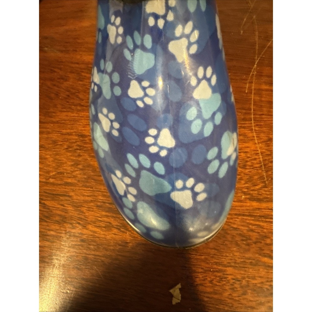 Sloggers Womens Blue Paw Print Garden Rain Shoes Size 7 Waterproof Slip On - Picture 9 of 9